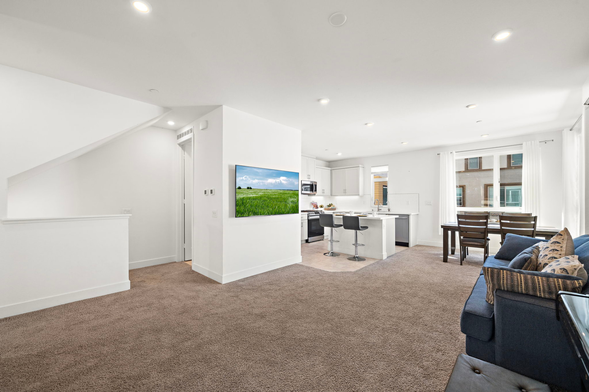 Open-concept living room at 230 Abacus in Great Park Irvine
